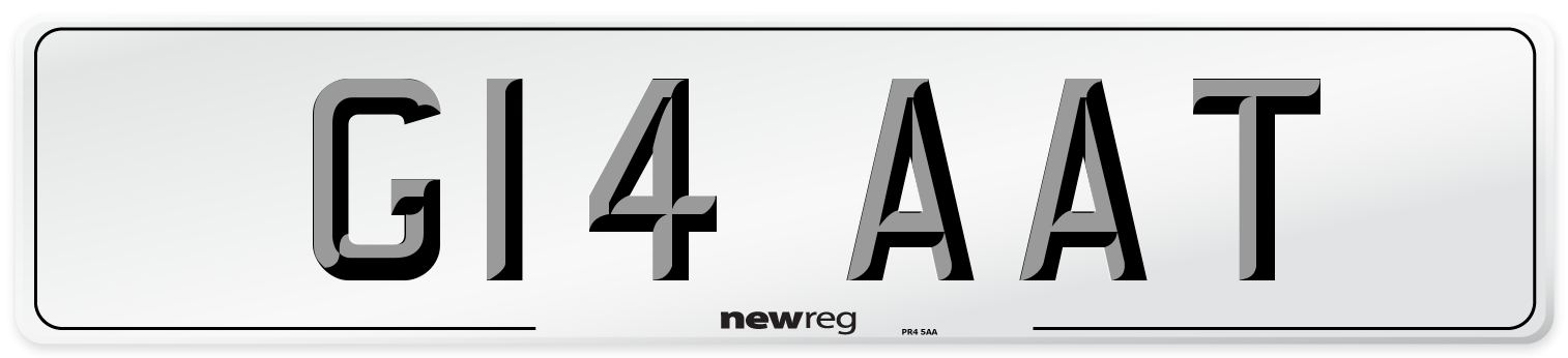 G14 AAT Number Plate from New Reg